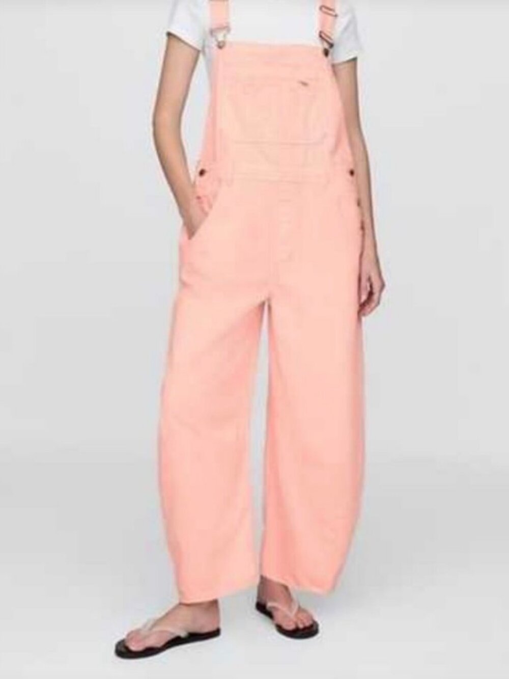 Gap Womens Horseshoe Overalls- Pink Medium